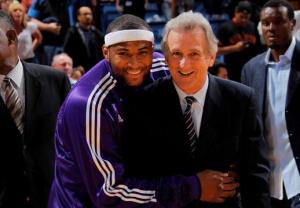 Demarcus Cousins and Paul Westphal with Sacramento Kings